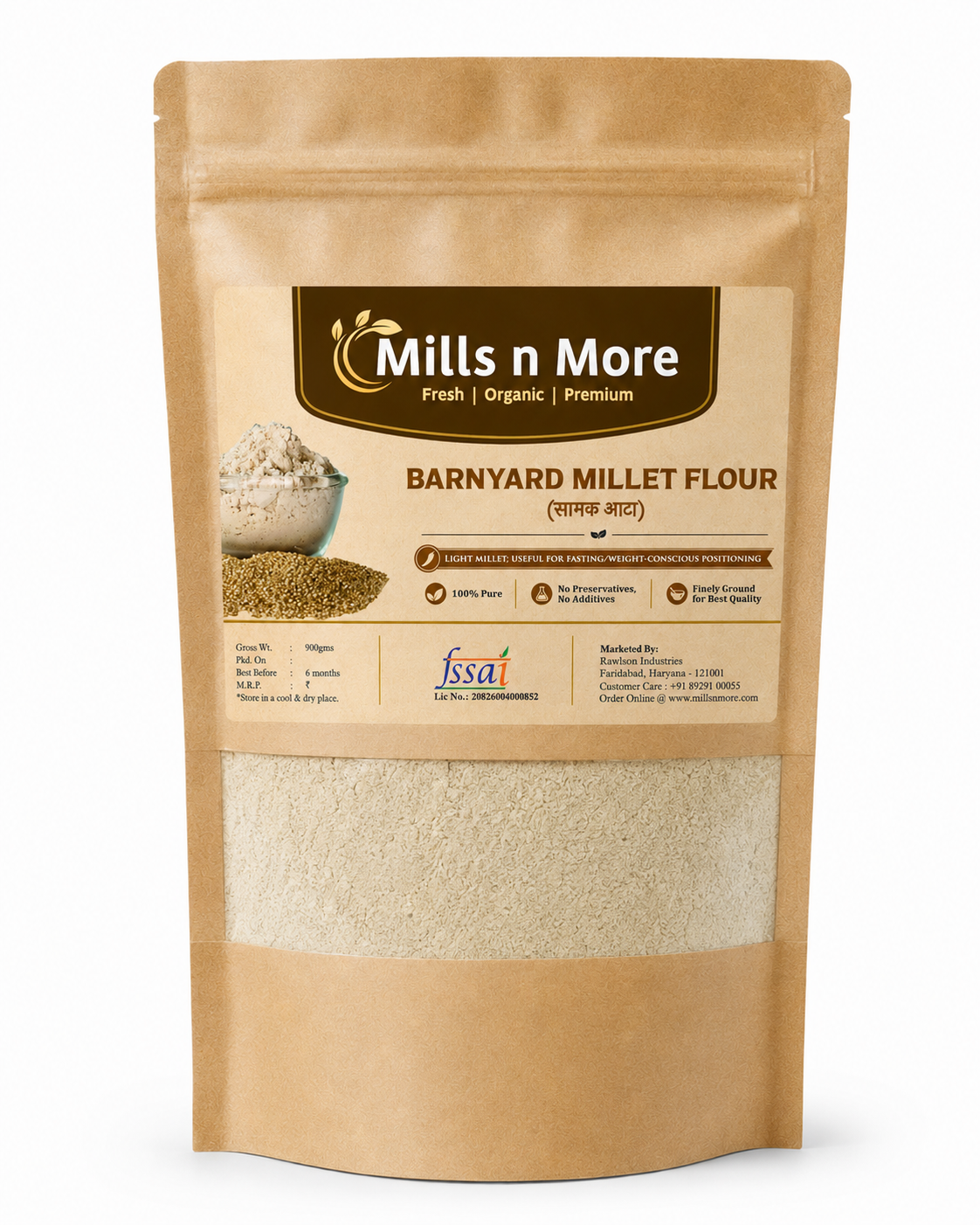 Barnyard Millet Atta / सांवा / समक – Sridhanya Positive Millet Flour | Gluten Free & Fibre Rich