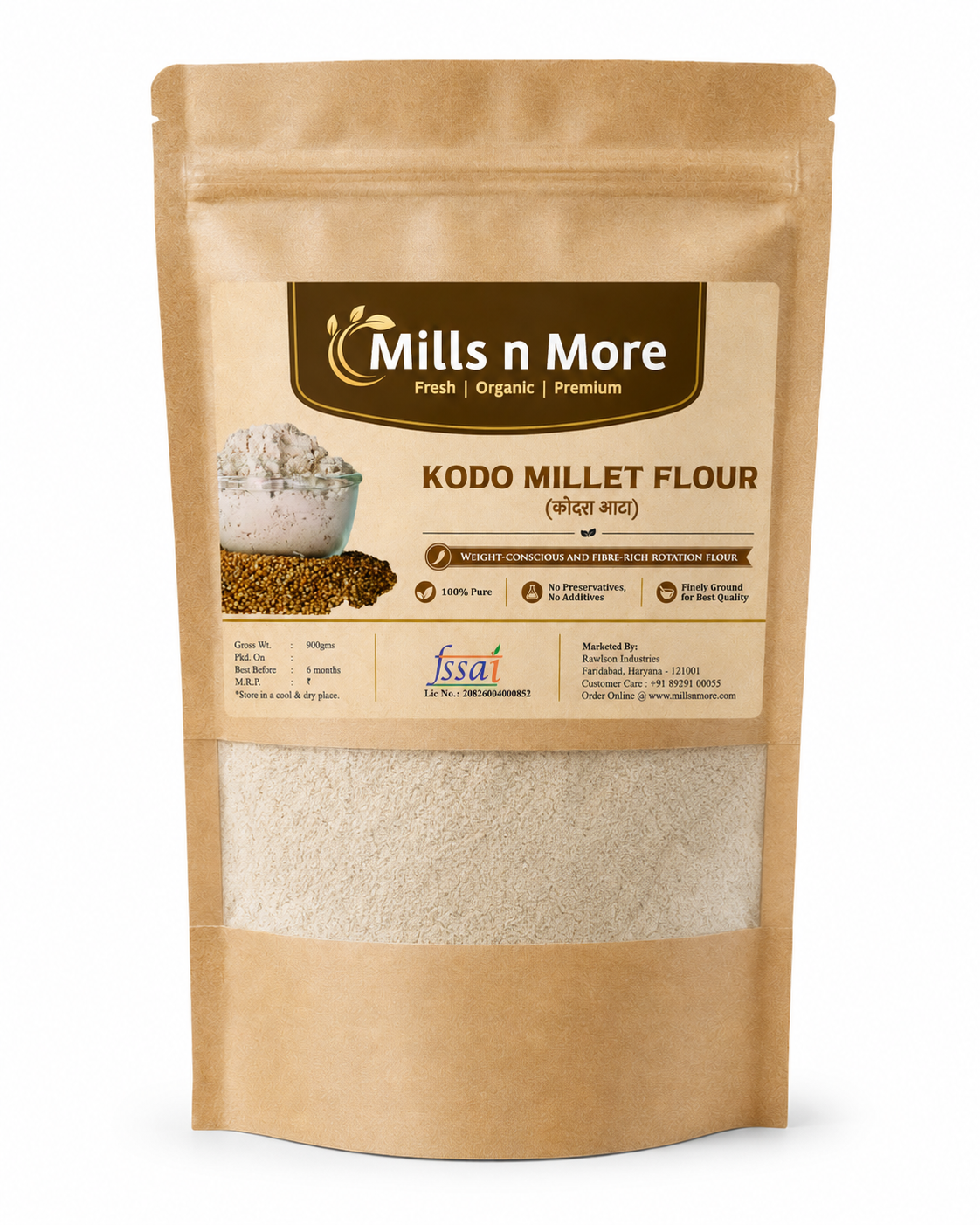 Kodo Millet Atta / कोदरा आटा – Light, Fibre-Rich Gluten Free Millet Flour