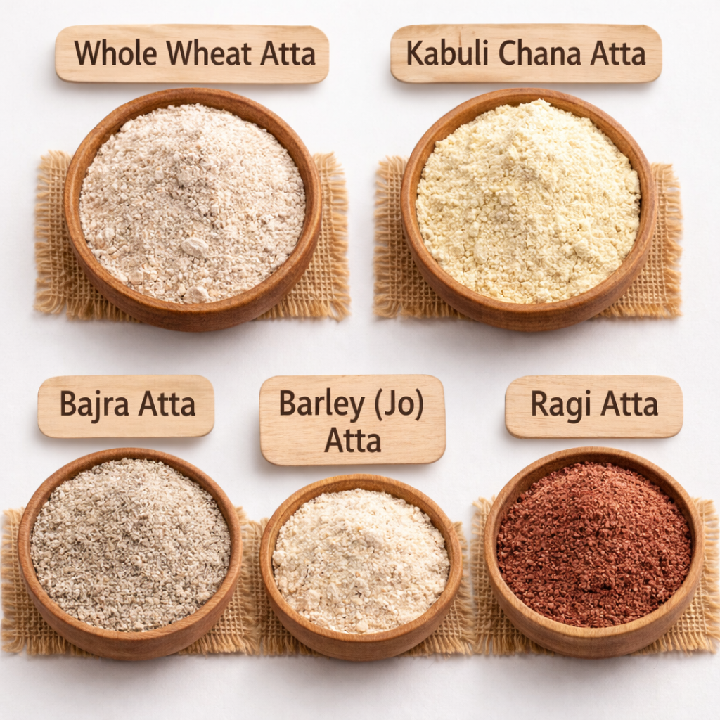 Multigrain Atta with Wheat – High Fiber Healthy Chakki Flour 5 Kg