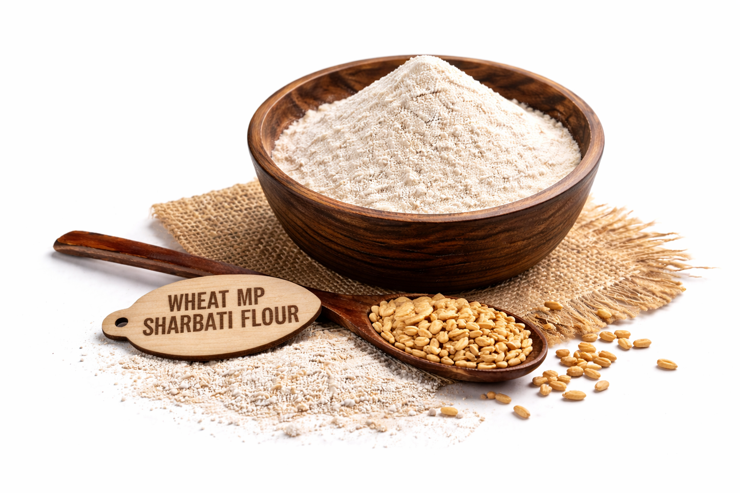 MP Sharbati Fresh Chakki Atta – Freshly Milled Whole Wheat Flour 5 Kg