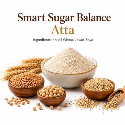 Smart Sugar Balance Atta – Khapli Wheat, Soya & Jowar Blend