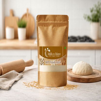 MP Sharbati Fresh Chakki Atta – Freshly Milled Whole Wheat Flour 5 Kg