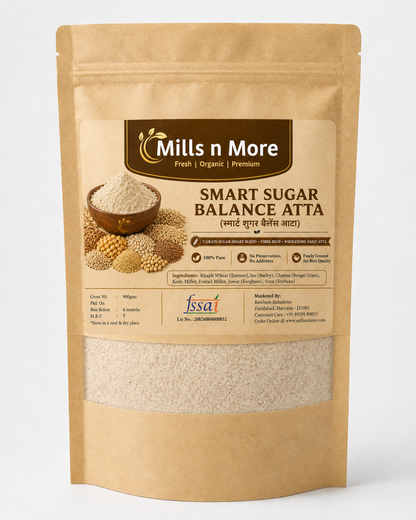 Smart Sugar Balance Atta – Khapli Wheat, Soya & Jowar Blend