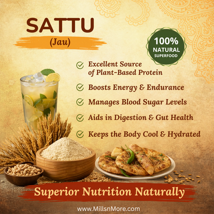 Plain Jau Sattu – Roasted Barley Flour Natural Summer Superfood