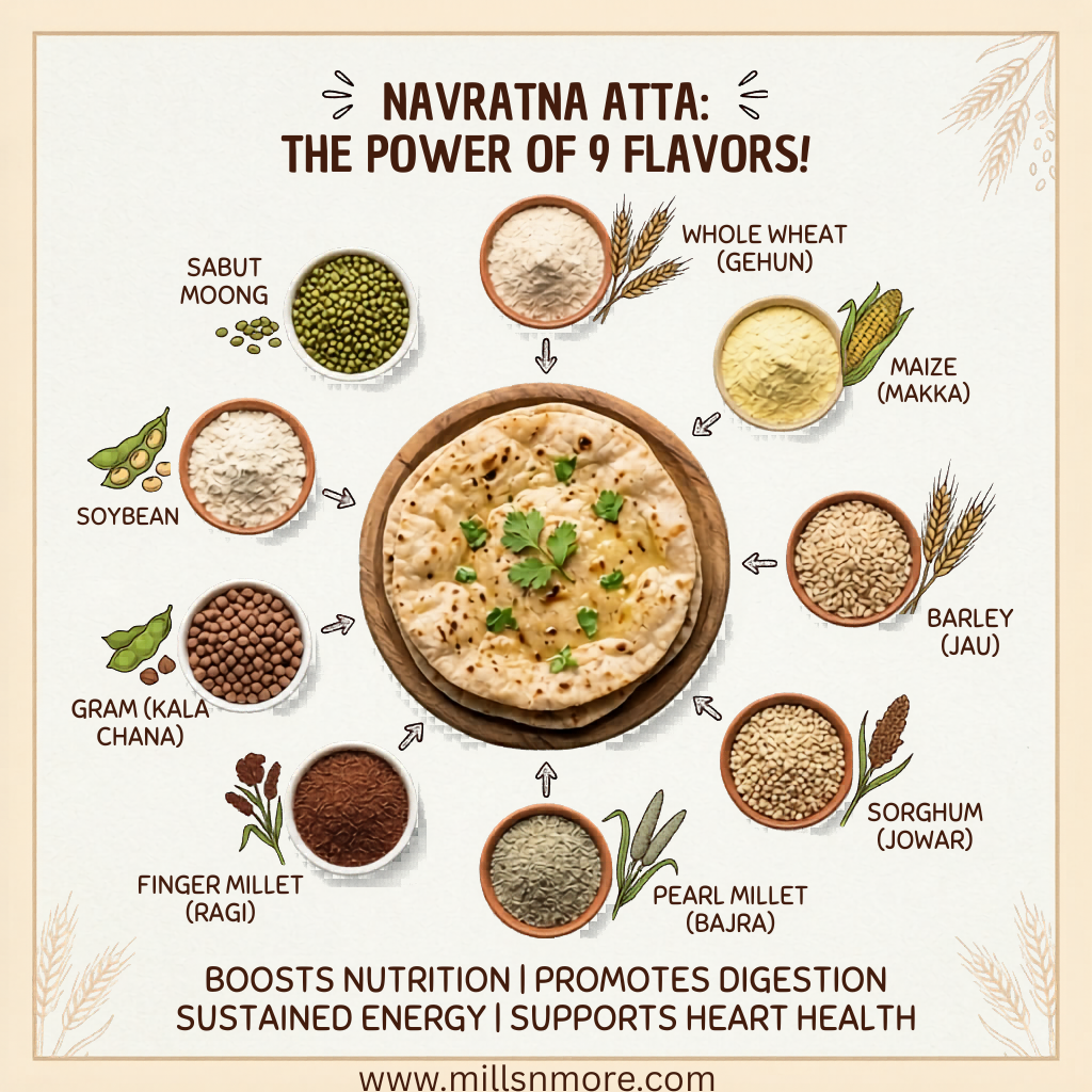 Navratan Atta – 9 Grain Superfood Multigrain Flour 5 Kg